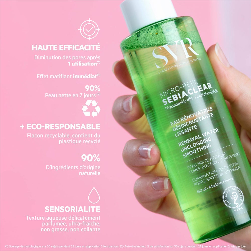 SVR Sebiaclear Micro-Peel Smoothing Renewal Water 150ml (5.07fl oz)
