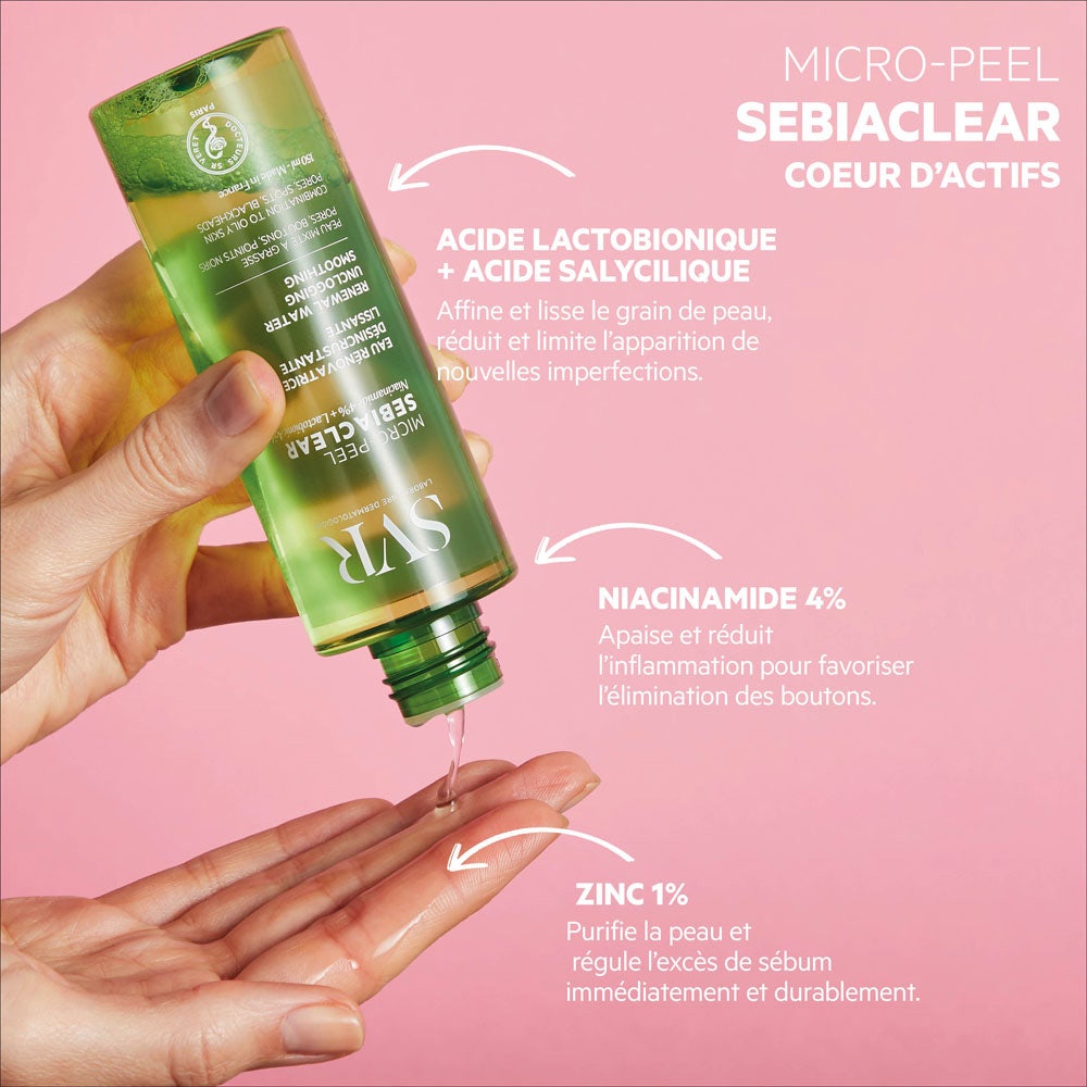 SVR Sebiaclear Micro-Peel Smoothing Renewal Water 150ml (5.07fl oz)