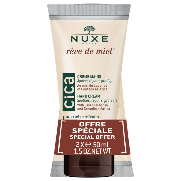 Nuxe Reve De Miel CICA Crème mains peaux sèches et abîmées 50ml x2