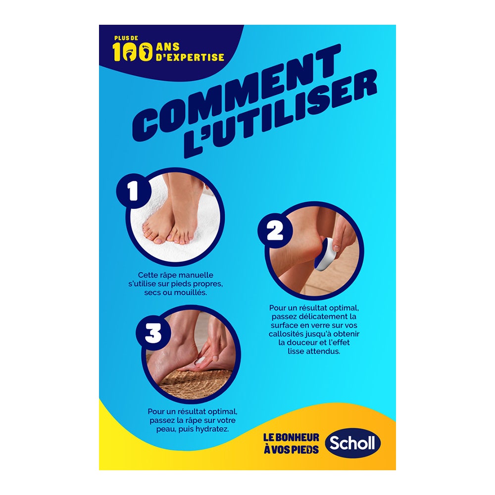 Scholl Nano-glass manual anti-callus Feet rasp x1