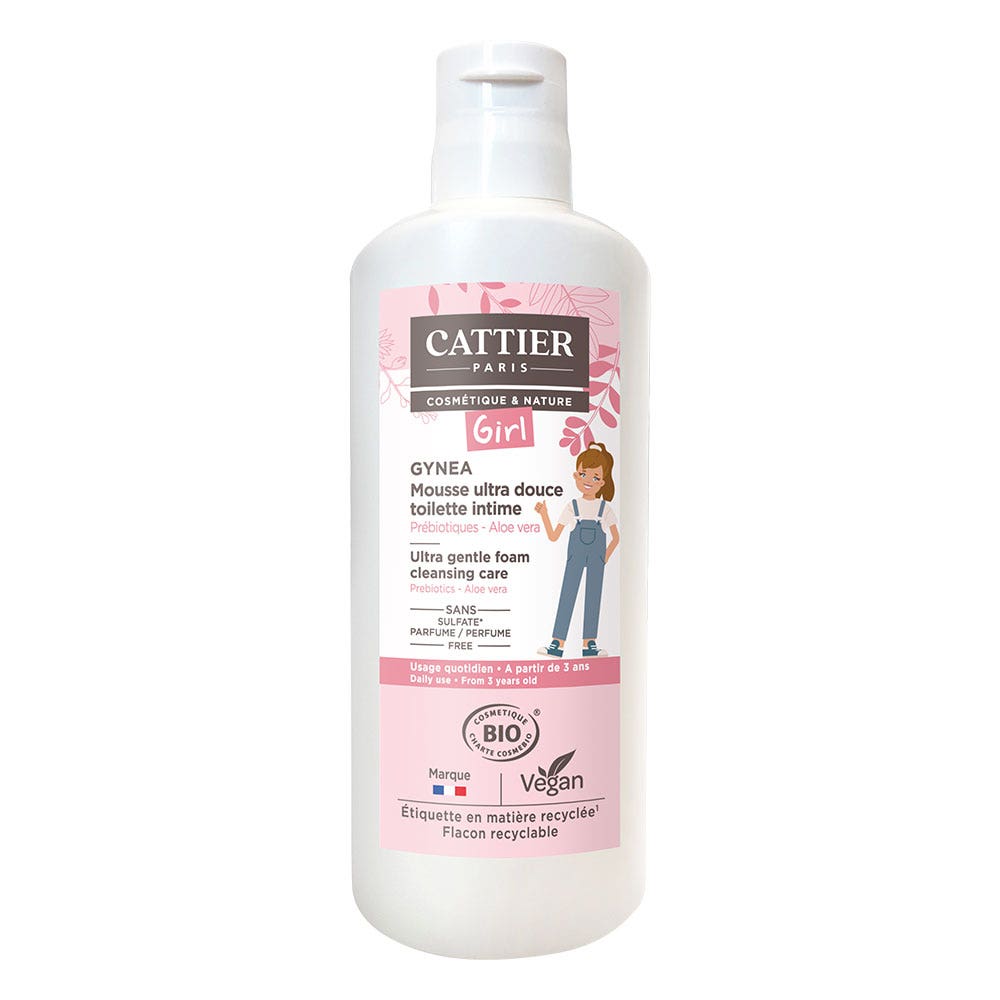 Cattier Gynea Ultra Soft mousse Intima Girl Girl Tobeares de 3 ans 150 ml (5.07fl oz)