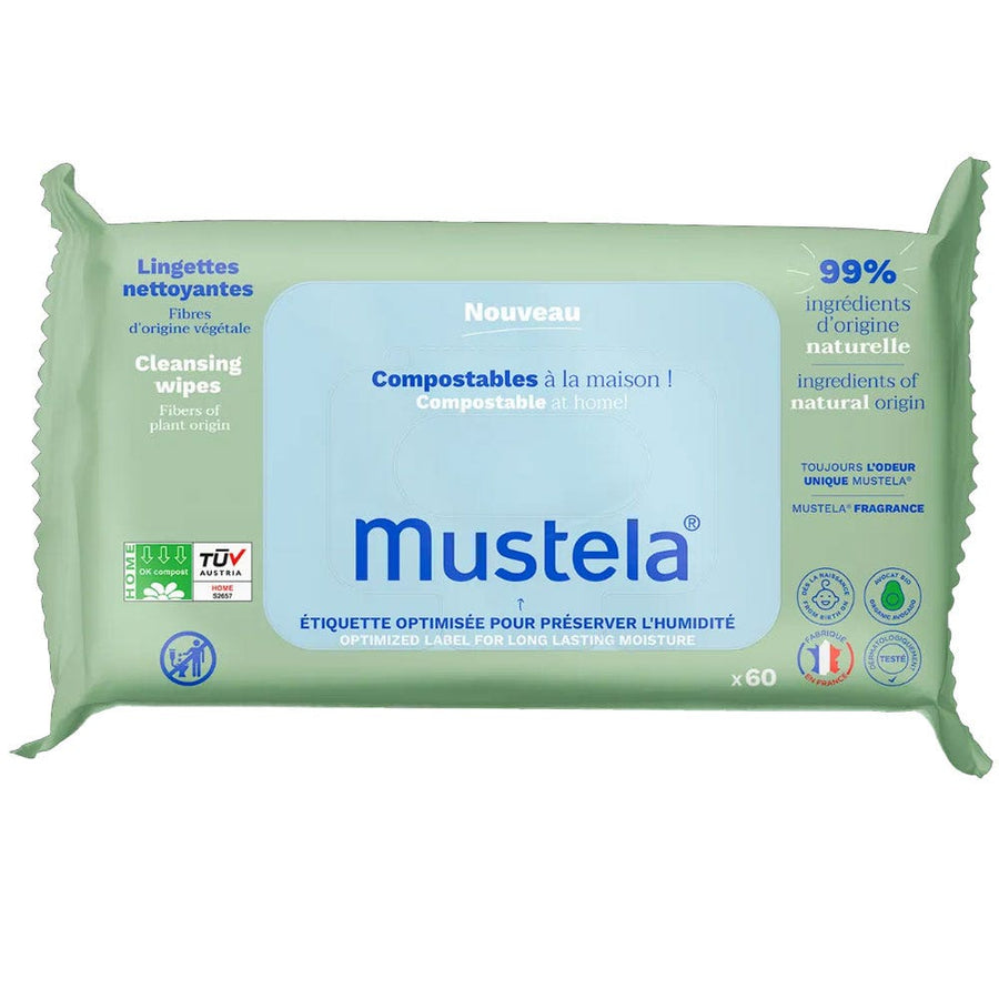 Mustela Compostable Perfumed Cleansing Wipes x60