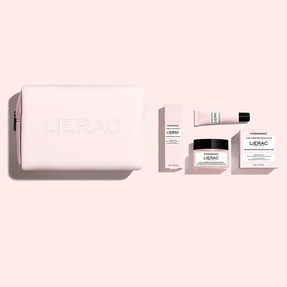 Lierac hydragène d'hydratation hydratation gel-cream + kits de soins oculaires normaux à la peau sèche