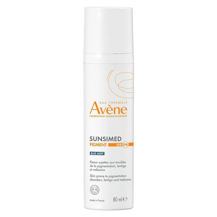 Avène Solar Sunsimed Pigment واقي شمس SPF50+ ضد الأشعة UVB وUVA والضوء الأزرق 80ml