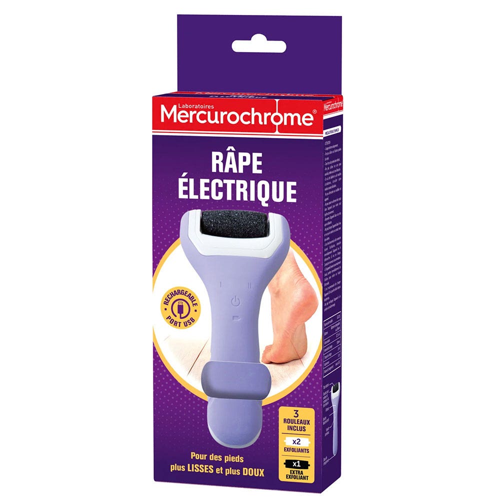 Mercurochrome Electric rasp + 3 Refills