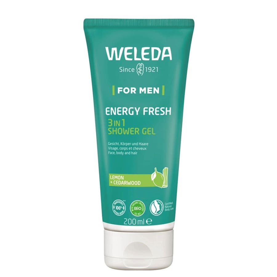 Gel douche 3 en 1 Weleda Men Energy Fresh 200 ml 