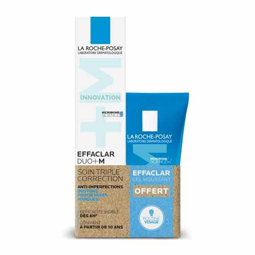 La Roche-Posay Effaclar Duo+M Soin Triple Correcteur + Effaclar Gel Moussant Purifiant 