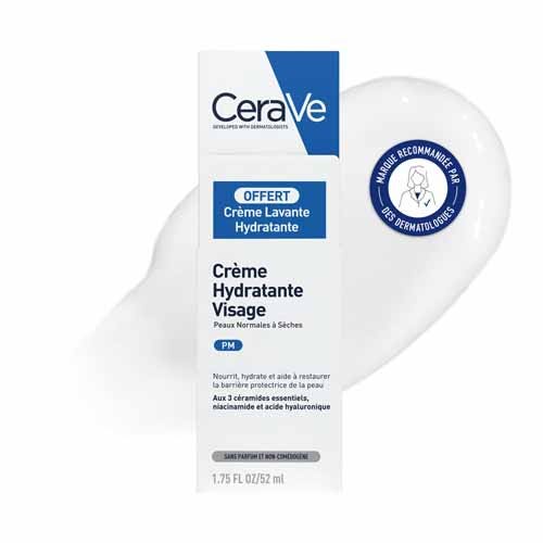 CeraVe Facial Moisturizing Lotion for Normal to Dry Skin 52ml + Hydrating Cleanser 20ml (0.67fl oz)