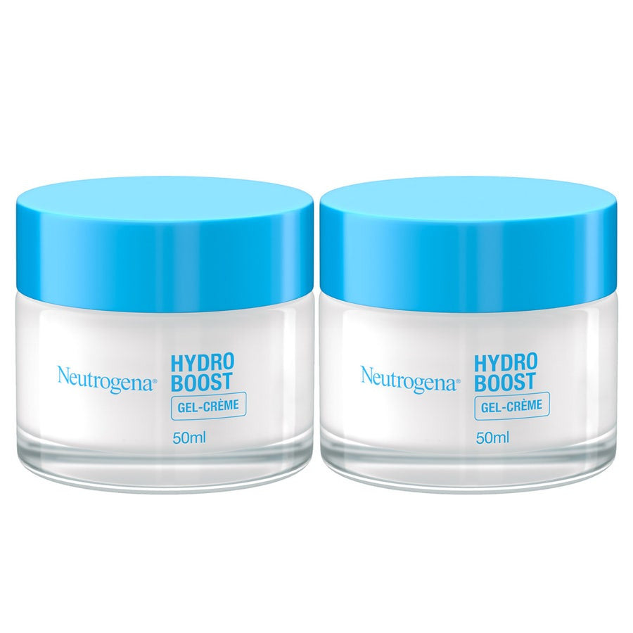 Neutrogena Hydro Boost Gel-Crème à l'Acide Hyaluronique Sans Parfum 50 ml x2 (1,69 fl oz x2) 