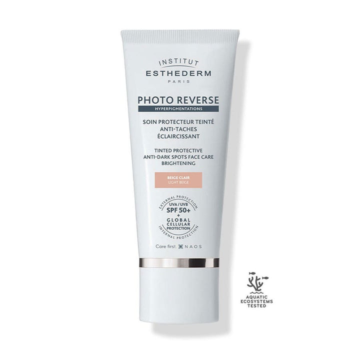 Institut Esthederm Photo Reverse Anti-Spot Cuidado protector aclarante SP50+ Light beige 50ml