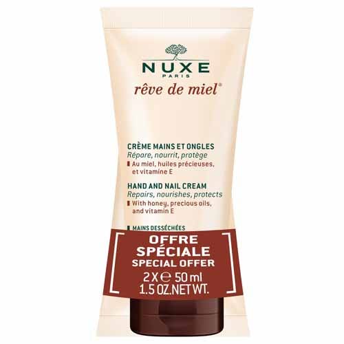 Nuxe Reve De Miel Nourishing Hand & Nail Cream 50ml x2 (1.69 fl oz x2)