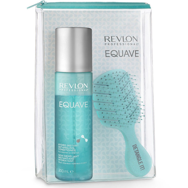 Coffret de soins démêlants instantanés Revlon Professional Equave et brosse His Brush 200 ml (6,76 fl oz) 