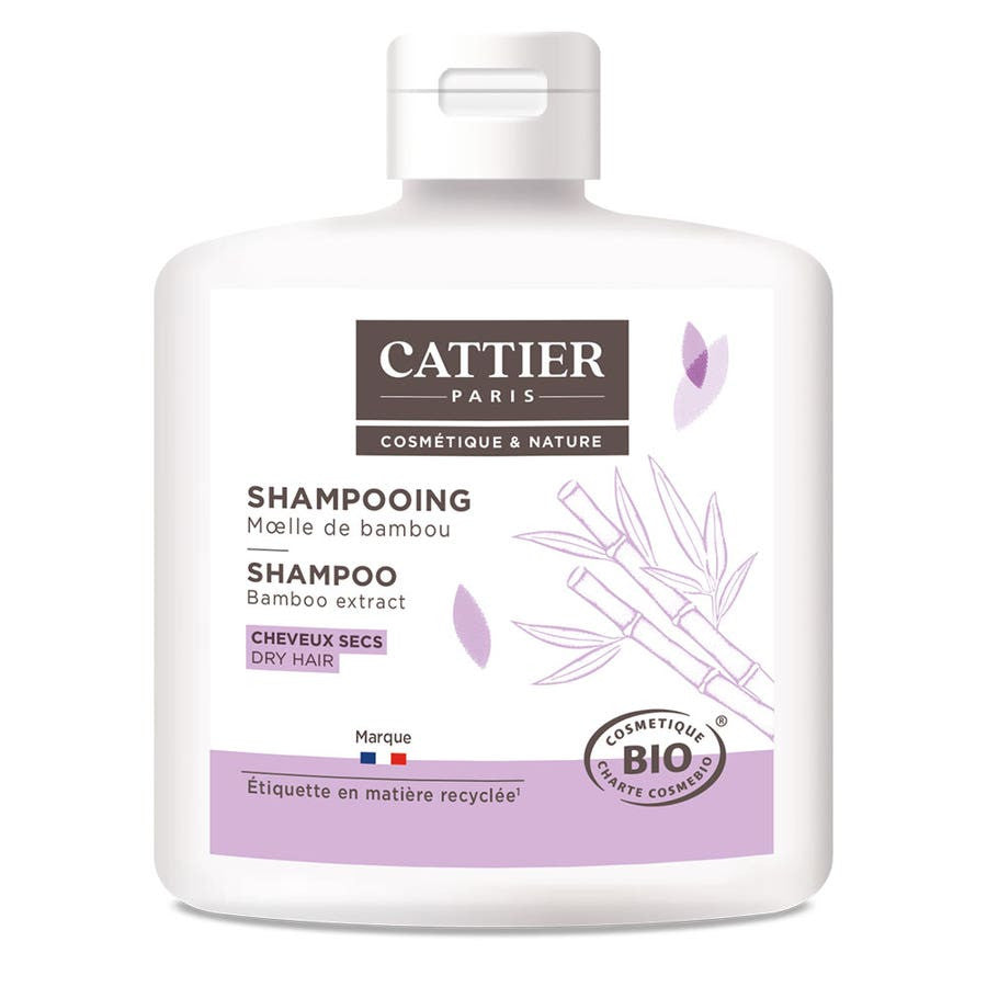 Shampooing à la Moelle de Bambou Bio Cattier pour Cheveux Secs 250 ml 