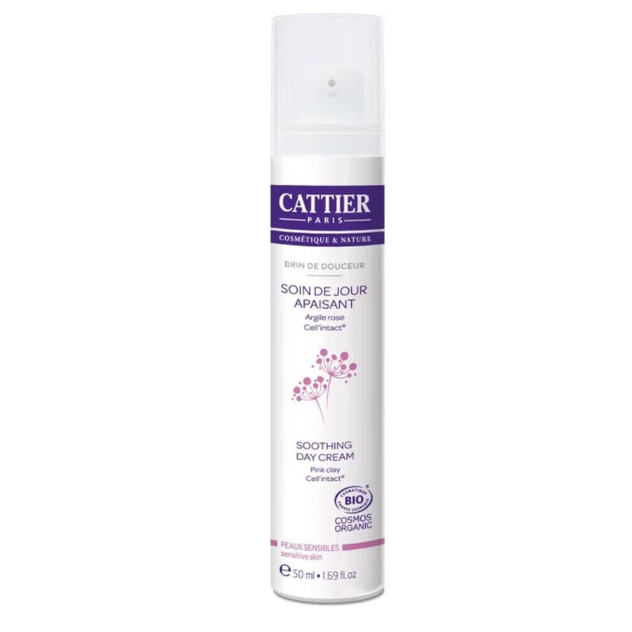 Cattier Soin de Jour Apaisant Brin De Gentle Bioes Peaux Sensibles 50 ml (1,69 fl oz) 