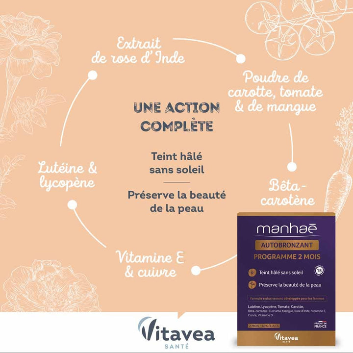 Manhaé Self-tanner 60 capsules