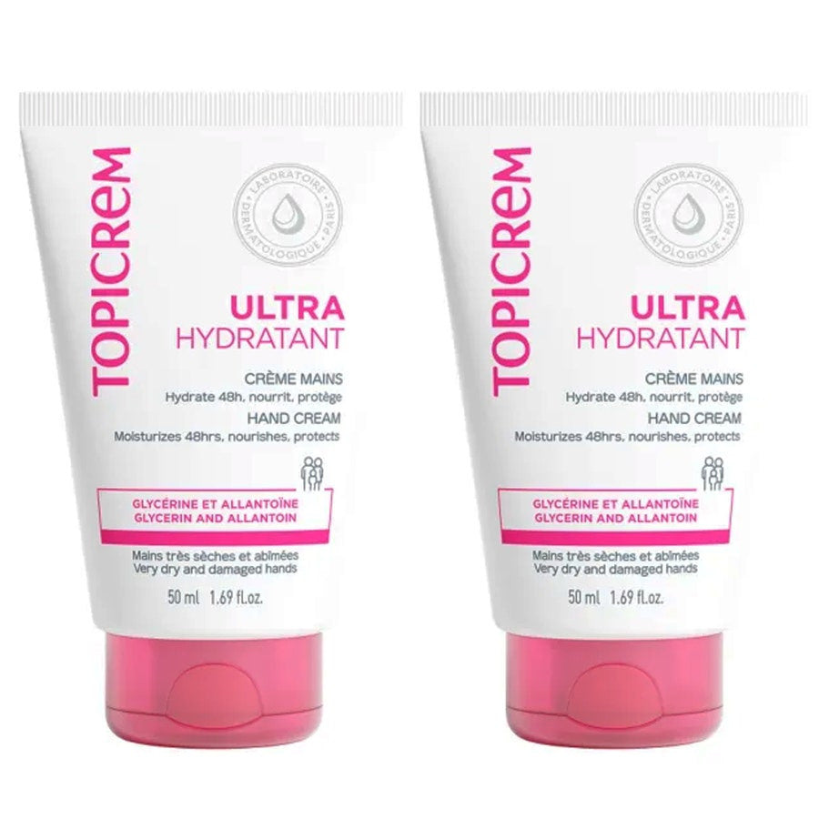 Topicrem Ultra-Hydrating Ultra-moisturising Hand Cream Sensitive Skins 50ml x2 (1.69fl oz x2)