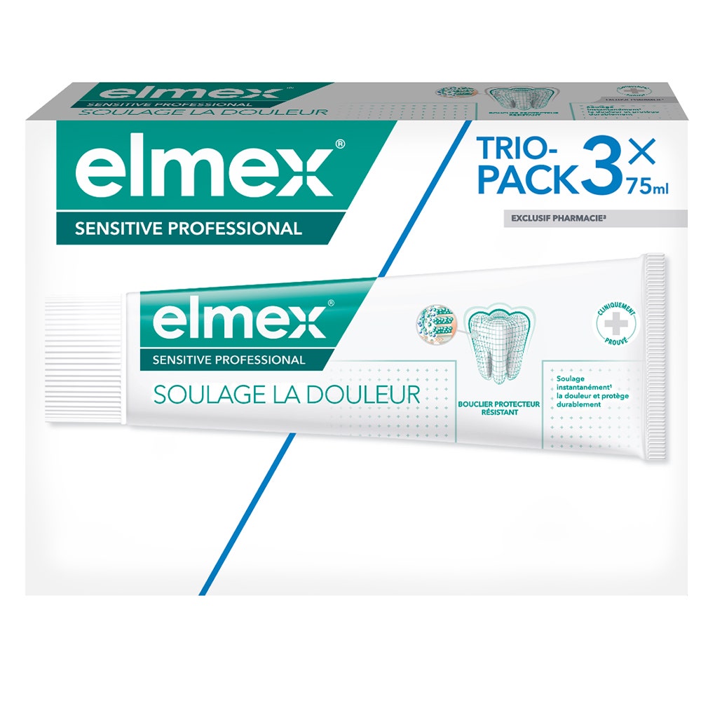 Elmex Sensitive Professional Toothpaste 3x75ml (2.54fl oz)