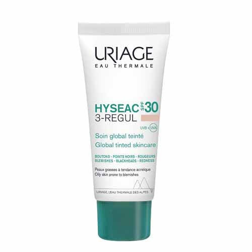 Uriage Hyseac 3-Regul Global Tinted Skin Care SPF 30 for Oily Skin with Blemishes 40ml (1.35 fl oz)