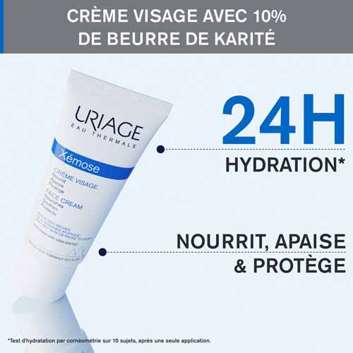 Uriage Xémose C8+ Nourishing Face Cream Very Dry Skins Prone To Atopy Peaux Très Sèches 40ml (1.35 fl oz)