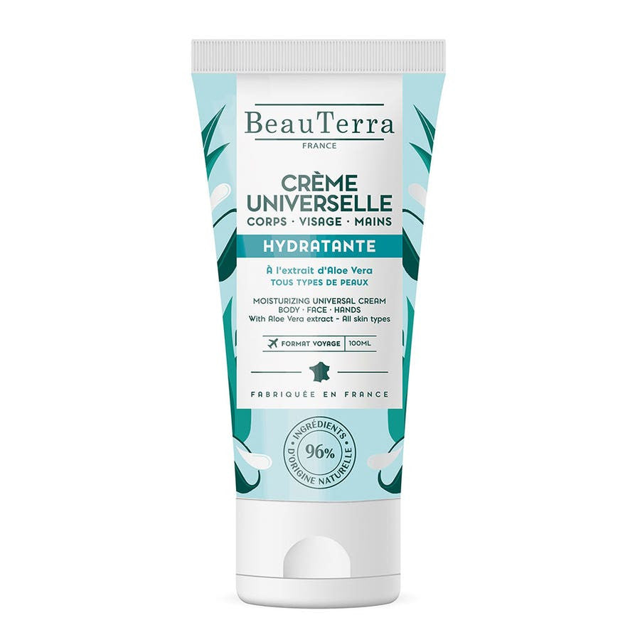 Beauterra Crème Universelle Hydratante Aloe Vera 100 ml (3,38 fl oz) 