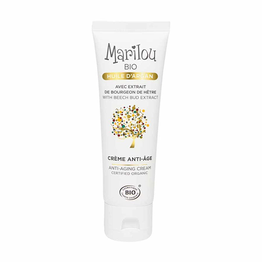 Marilou Bio Crème Anti-Âge à l'huile d'Argan Peaux normales à sèches 50 ml (1,69 fl oz) 