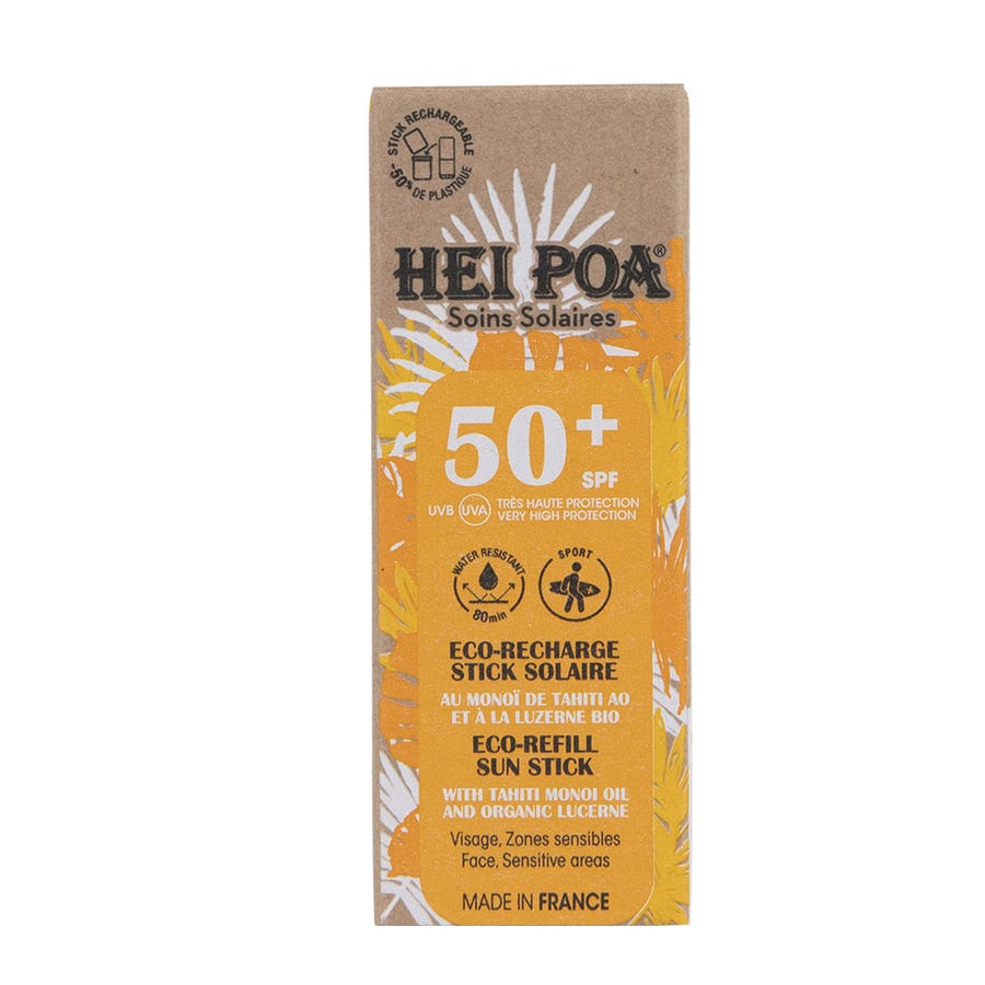 Hei Poa Eco-Recharge Sunscreens Face SPF50+ Stick 15g (0,52oz)