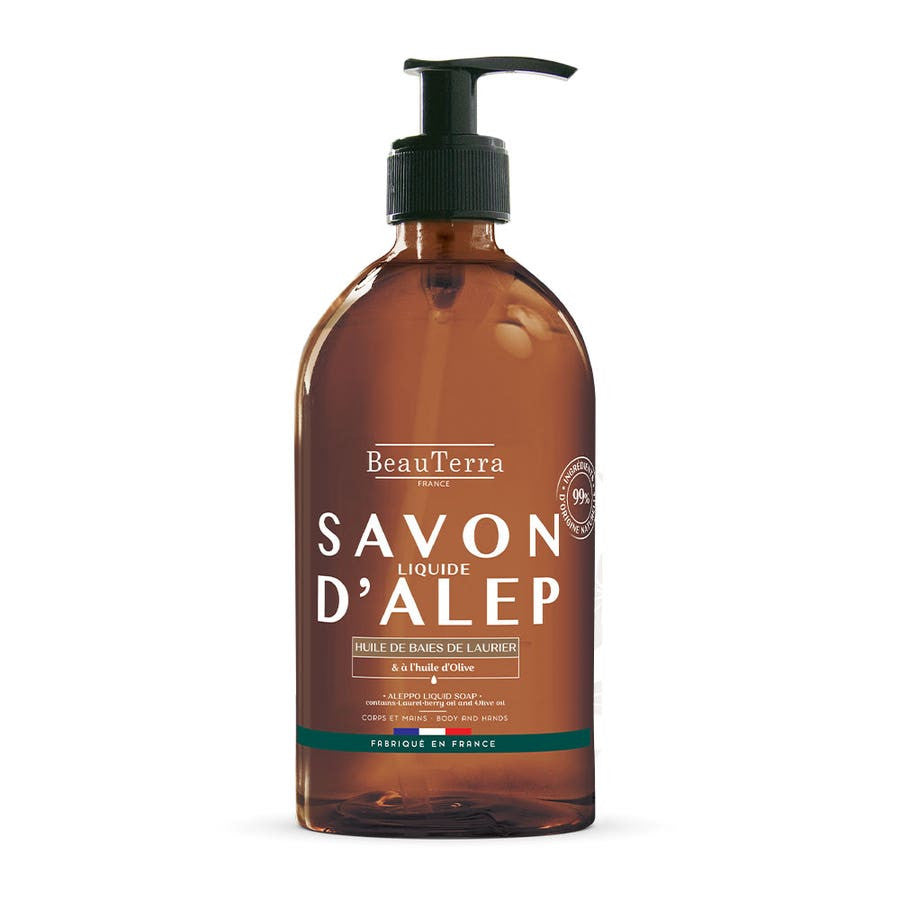 Savon d'Alep Beauterra Olive &amp; Baies de Laurier Savon Liquide 500 ml (16,90 fl oz) 