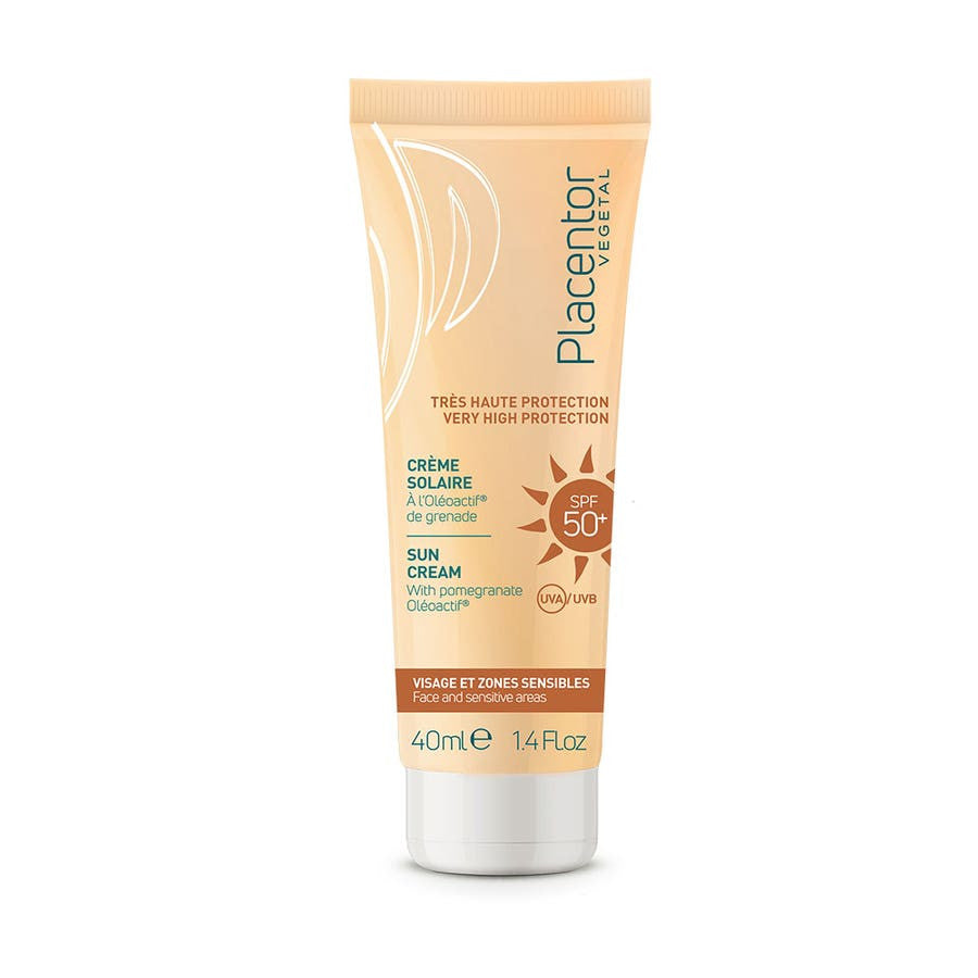 Placentor Végétal Crème Solaire Visage et Zones Sensibles SPF50+ 40 ml 