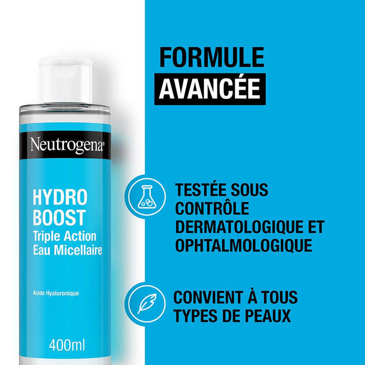 Neutrogena Hydro Boost Triple Action Micellar Water Hyaluronic Acid 400ml (13.53fl oz)