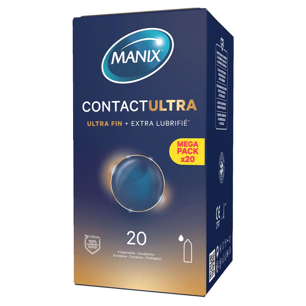 Manix Contact Ultra-Fine + Extra Lubricated Condoms x20