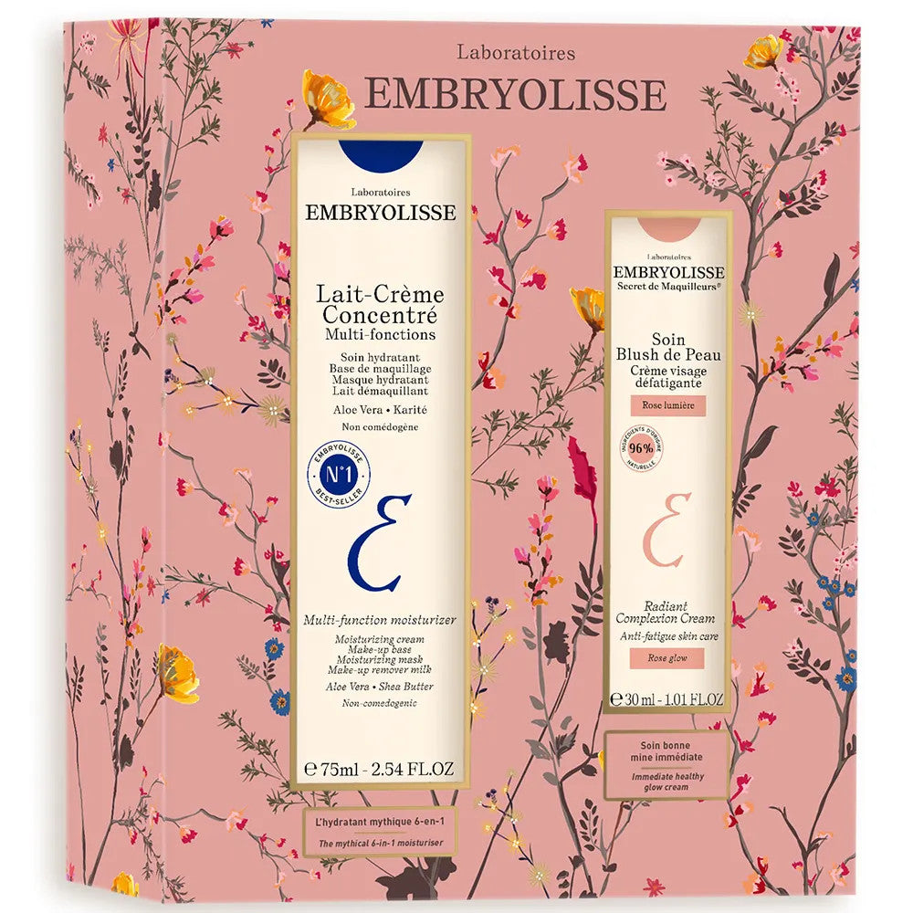 Embryolisse Coffret best-seller avec Lait-Crème Concentré et Soin Blush de Peau Rose Lumière 