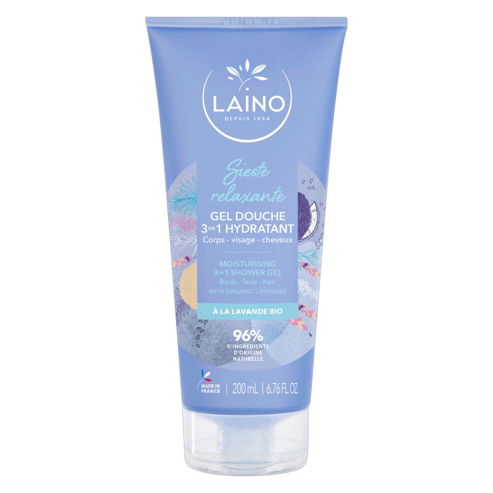 Laino Sieste Relaxante Gel Douche 3en1 Hydratant à la Lavande BIO 200ml (6.76fl oz)