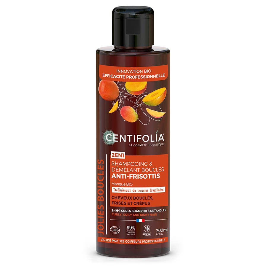 Centifolia Anti-Frizz Curls Shampoo & Detangler Curly and Frizzy Hair 200ml (6.76fl oz)