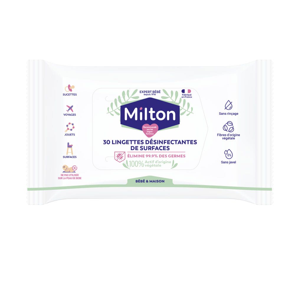 Milton Biodegradable Disinfectant Wipes x30
