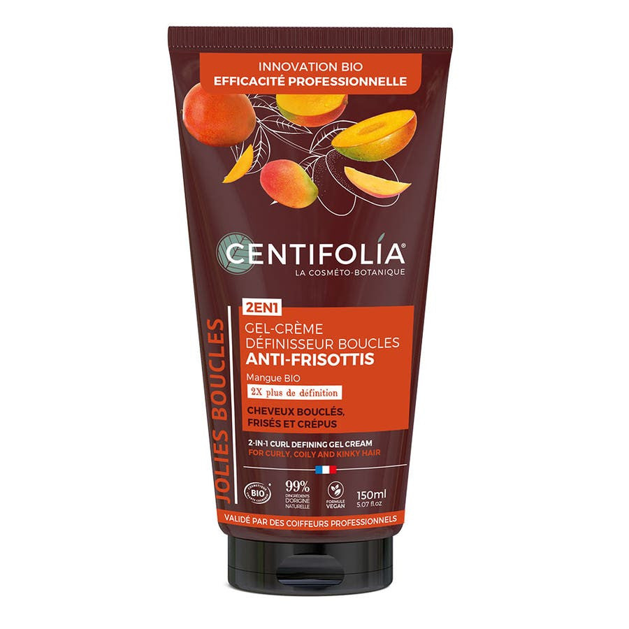 Centifolia Gel Crème Définissant Boucles Anti-Frizz Cheveux Bouclés et Crépus 150 ml 