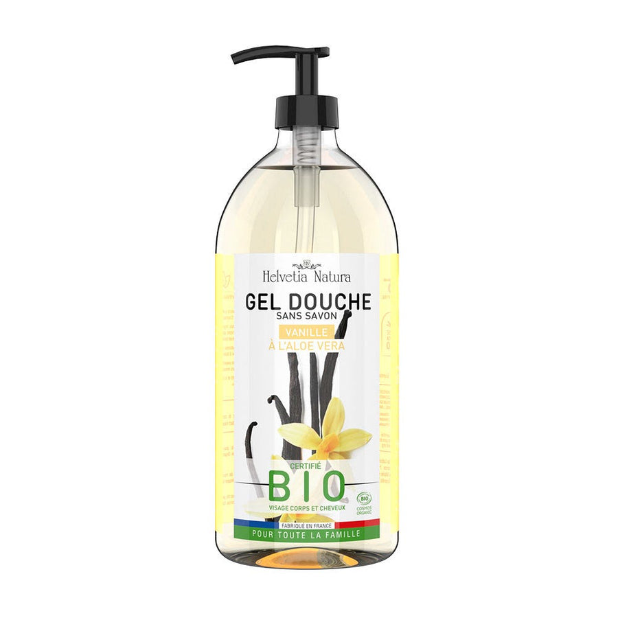 Helvetia Natura Organic aloe vera body wash 1000ml (33.81fl oz) - FrenchBeautyHub