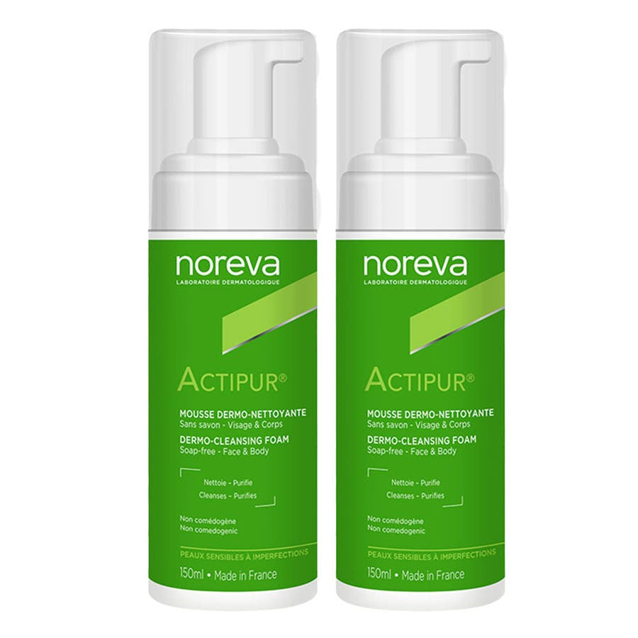 Noreva Actipur Mousse Dermo Nettoyante 2x150 ml (5,07 fl oz) 