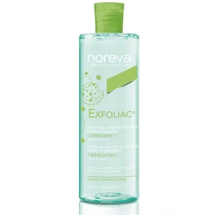 Noreva Exfoliac Eau Micellaire Nettoyante Démaquillante 400 ml (13,4 fl oz) 