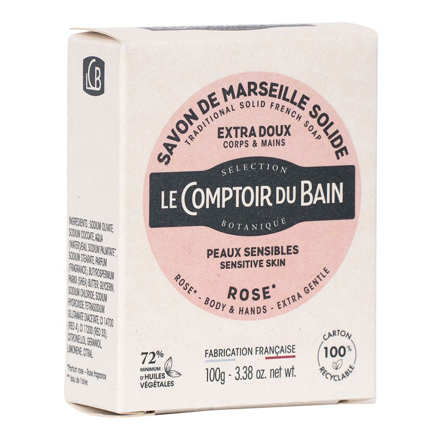 Le Comptoir Du Bain Savon de Marseille Solide Parfumé à la Verveine 100g (3,52 oz) 