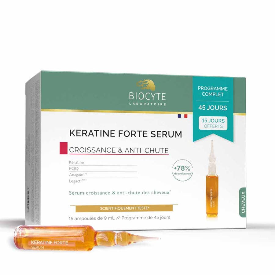 Biocyte Keratin Forte Serum Pack Ampulas 9ml x15 (0.30fl oz x15)