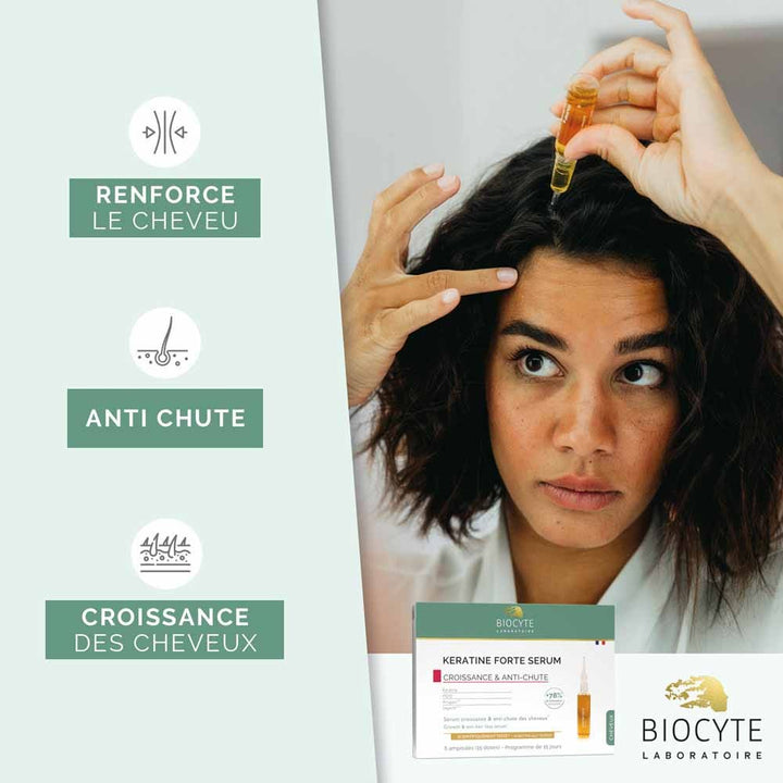 Biocyte Hair Keratine Forte Serum Growth and hair loss prevention 9ml x5 (0.30fl oz x5)
