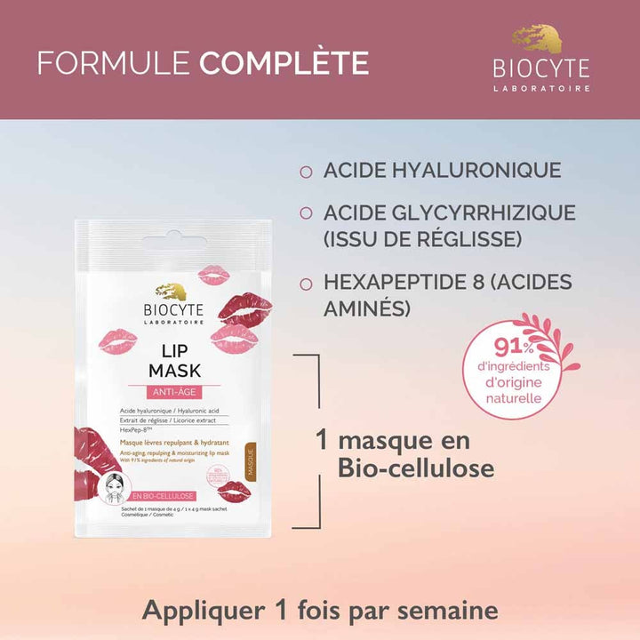 Biocyte Anti-Ageing Lip Mask with Hyaluronic Acid and Liquorice Extract, 4g