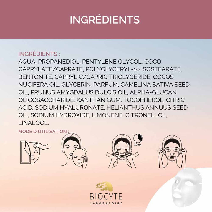 Biocyte Cosmetic Prebiotic Biocellulose Masks x1