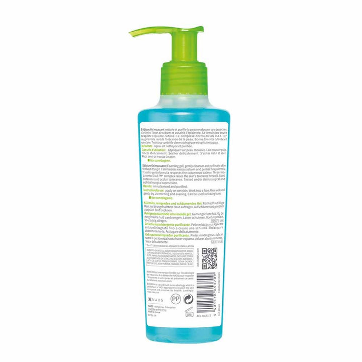 Bioderma Sebium Purifying Cleansing Foaming Gel for Combination to Oily Skin 200ml x2 (6.76 fl oz x2)