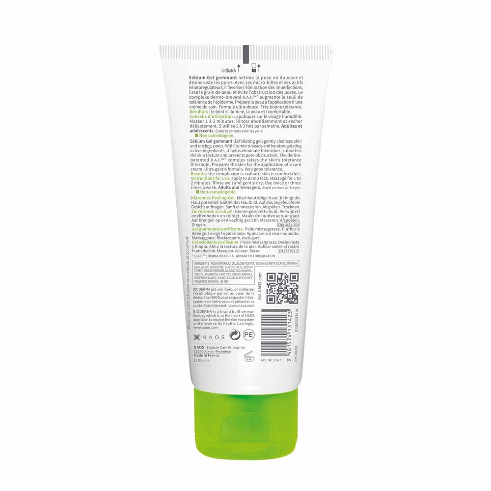 Bioderma Sébium Gel Gommant Exfoliating Purifying Gel 75ml (2.54fl oz)