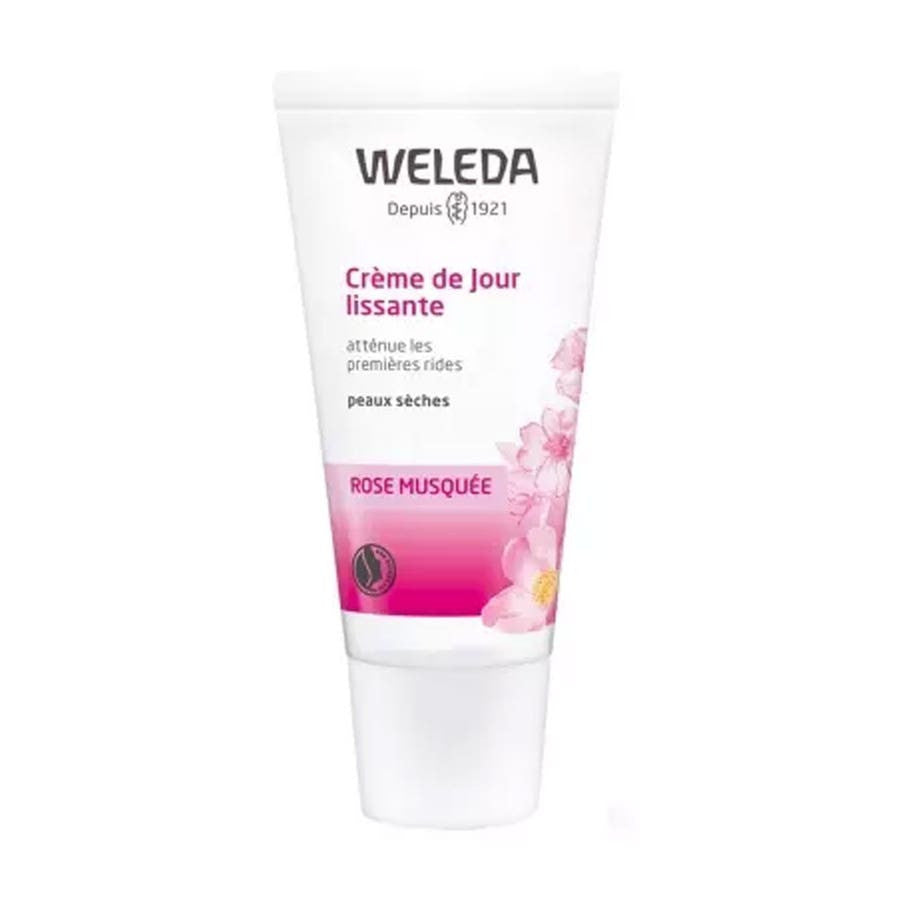 Weleda Crème de Jour Lissante Peaux Sèches Rose Musquée 30 ml 