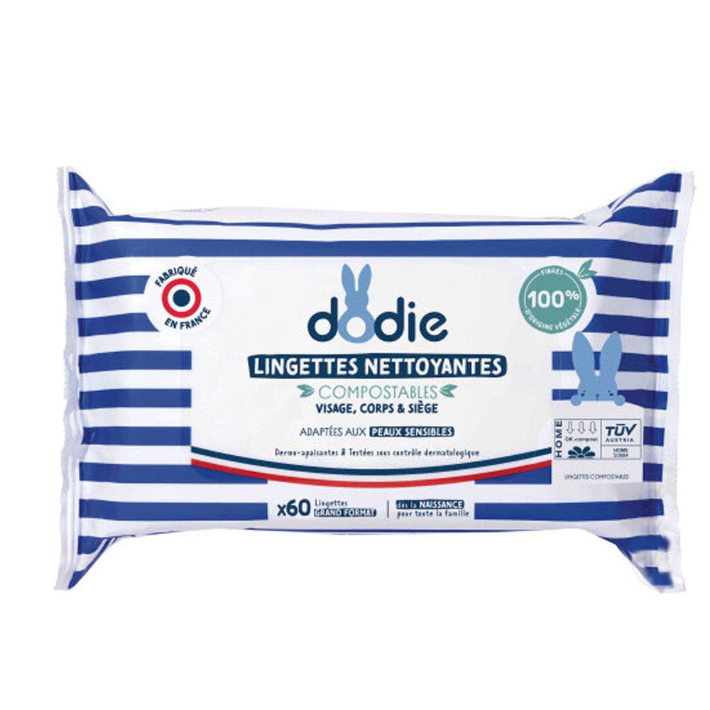 Dodie Dermo-Soothing Cleansing Wipes Face, Body and Bottom x60