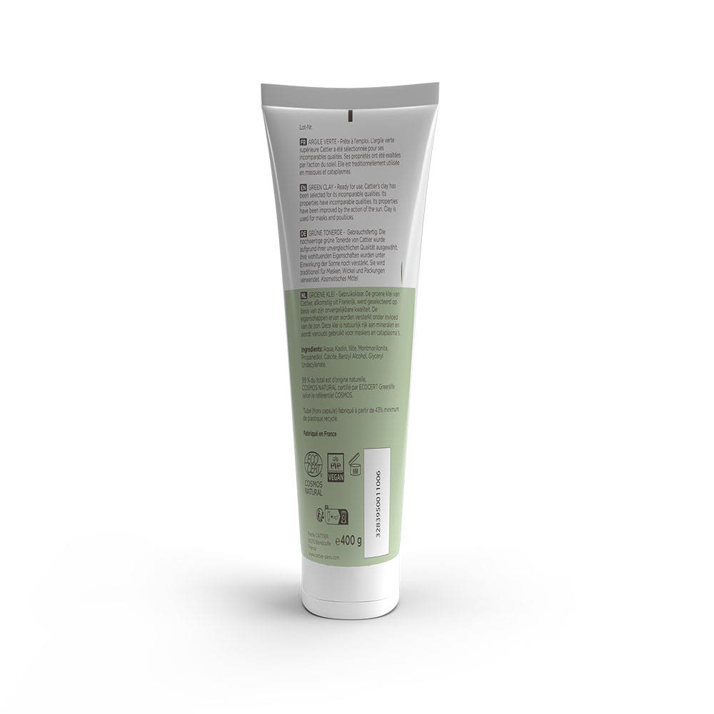 Cattier Ready For Use Green Clay for Combination to Oily Skin 400g (14.10 oz)