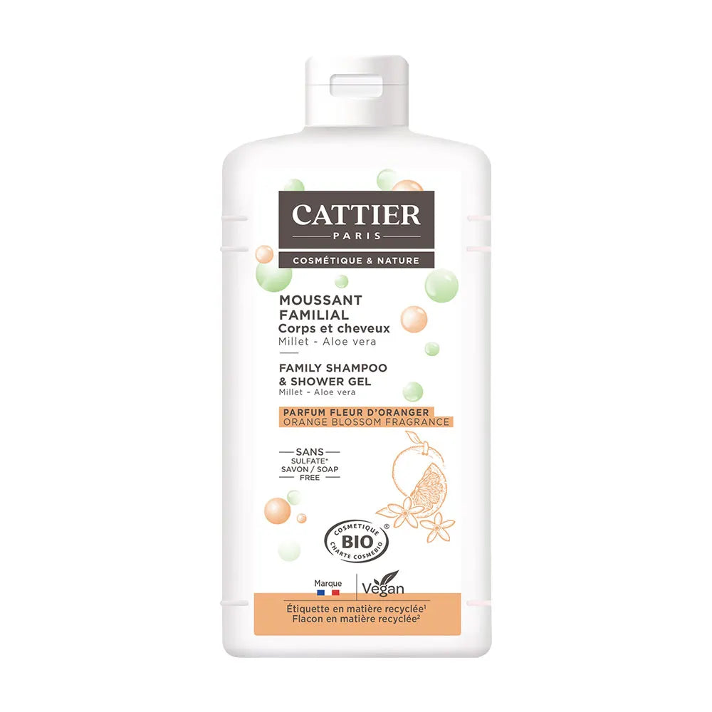 Cattier Family Perfume Foamer Orange Blossom Hair & Body Bioes 500ml (16.90 fl oz)