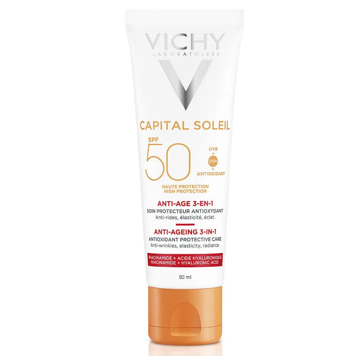 Vichy Capital Soleil Cuidado Antioxidante Antiedad 3 en 1 SPF50, 50ml
